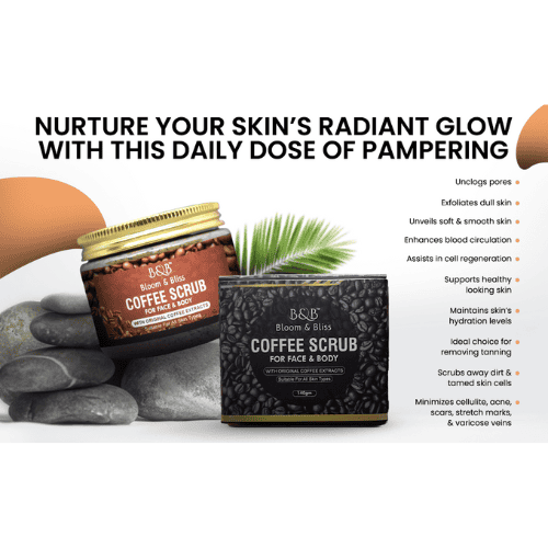 Coffee Scrub for Face & Body for Tan Removal | Dead Skin Remover | For Men & Women |